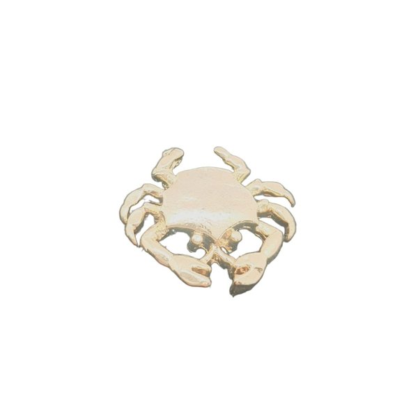 CRAB FIGURAL GOLD CLUTCH PIN BROOCH TIE TACK LAPEL BROACH GOLDTONE VTG Ballou - Picture 9 of 13